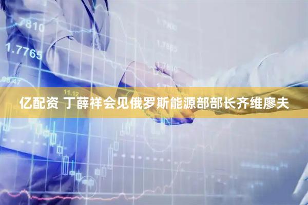 亿配资 丁薛祥会见俄罗斯能源部部长齐维廖夫